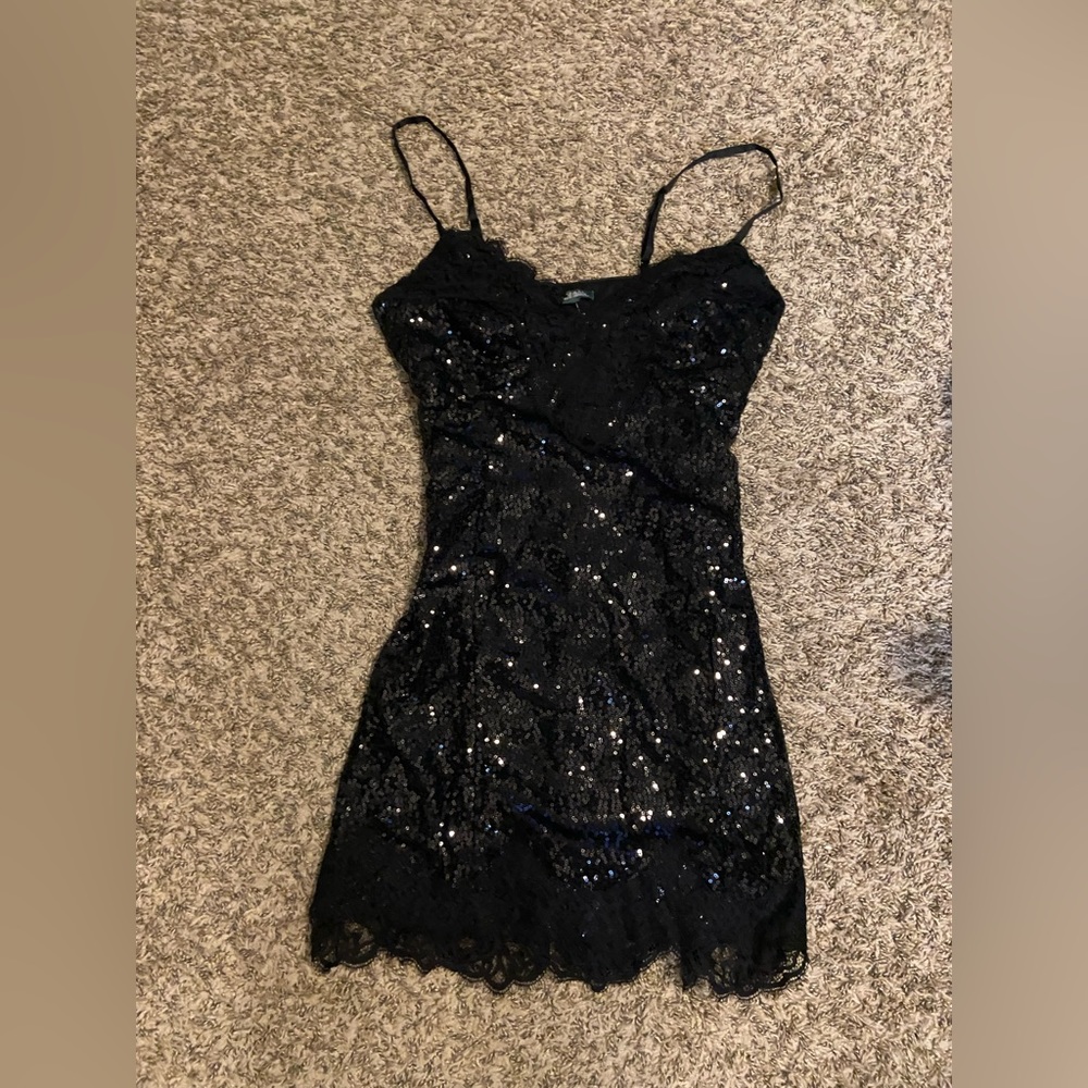 Wild Fable Black Sequin Dress - M